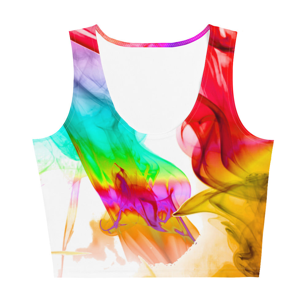 Gym Crop Top. Yoga Crop Tee. Activewear and Streetwear. Colorfall by WickedYo.