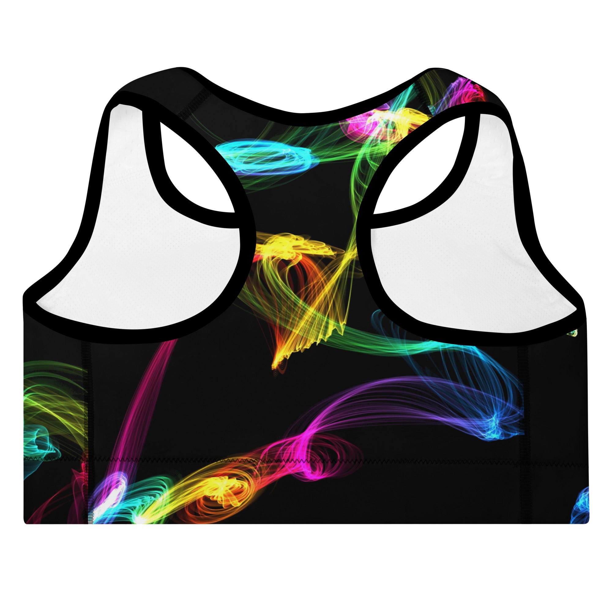 Sports Bra for Fitness Workouts. Activewear Bra. Yoga or Gym Top. "Strobes" by WickedYo.
