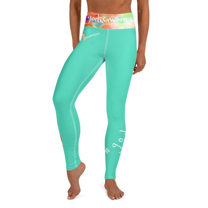#godisawoman. Fitness Wear Leggings for Women. Active Pilates Leggings- Beige, Teal, Black. WickedYo.