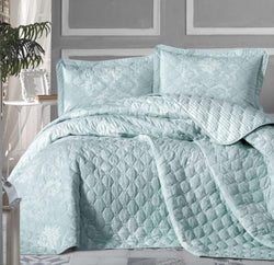 Comforter Set. Quilt Bedcover & Pillow Case. Bed-in-a-box. Cotton.  Positano from WickedYo.