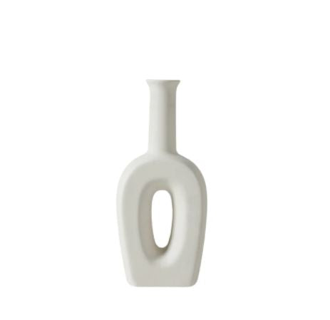 White Nordic Vase. Minimalist Flower Vase. Chic Home Decor Idea. WickedYo
