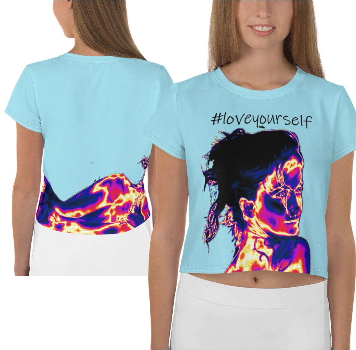 women_s-commute-top-crop-top-turquoise-blue-_loveyourself-wickedyo 2 hashtag-art-wkdar