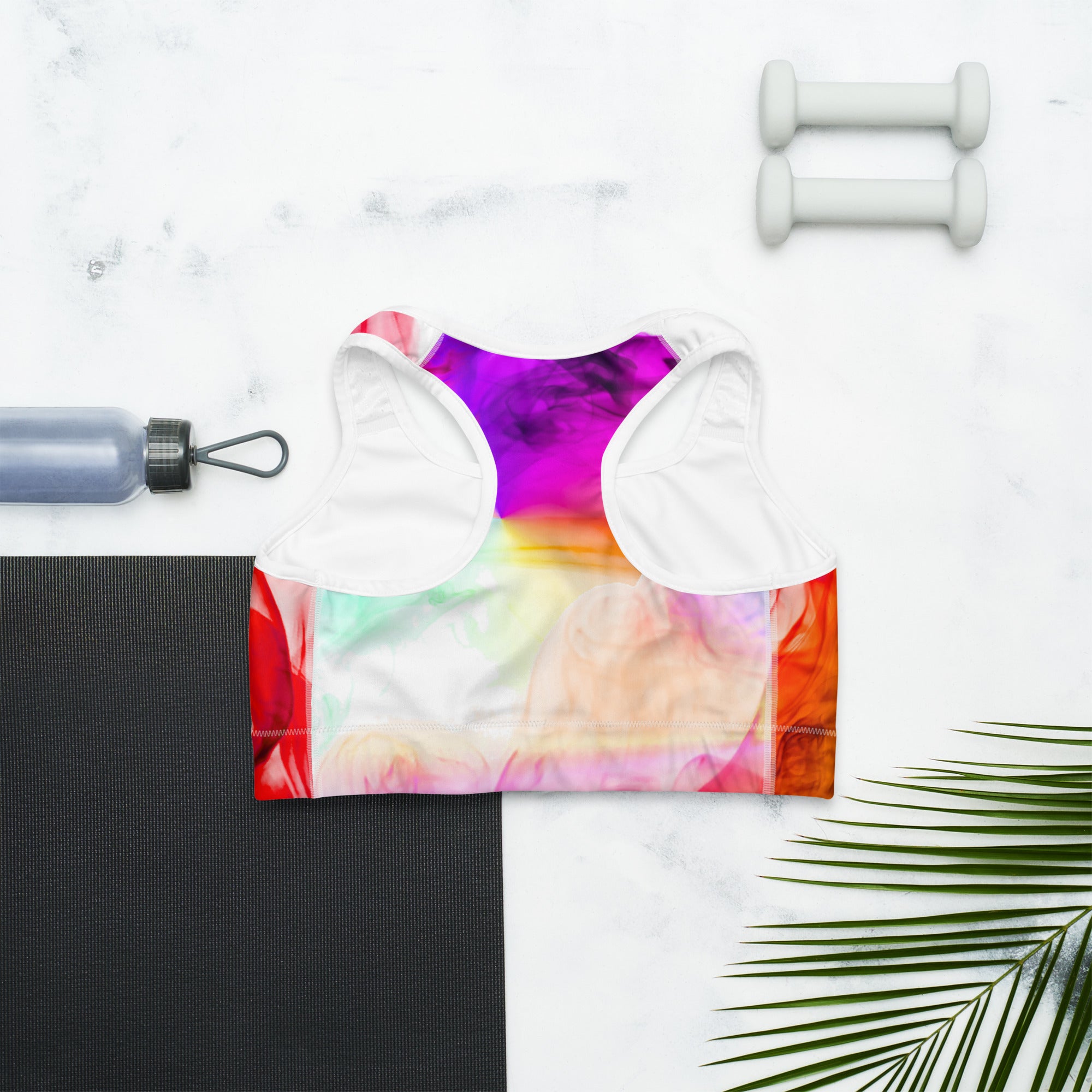 Sports Bra for Gym Workouts. Runner's Crop Top. Yoga Top. Activewear. "Colorfall" by WickedYo.