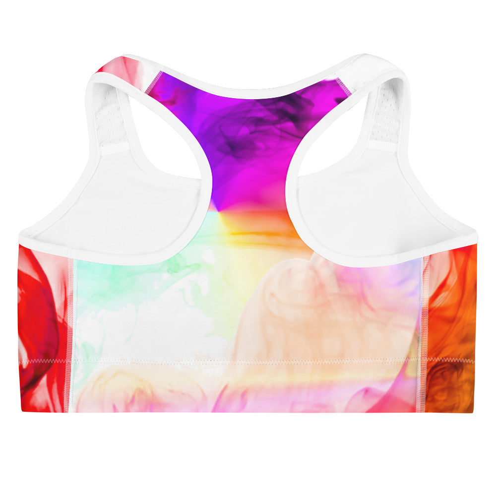 Sports Bra for Gym Workouts. Runner's Crop Top. Yoga Top. Activewear. "Colorfall" by WickedYo.