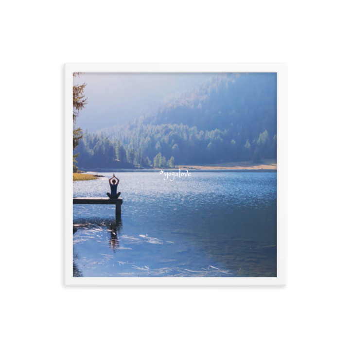 Home Decor Wall Art- Yoga Photo Poster with Frame. Nature Landscape Art. WickedYo