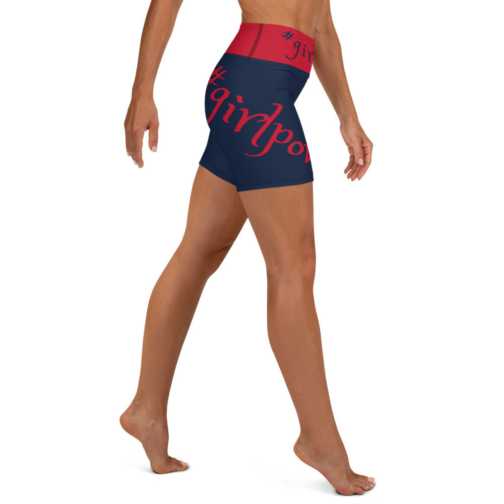 Yoga Shorts. High Waist Gym Shorts. #girlpower Workout Shorts. WickedYo.