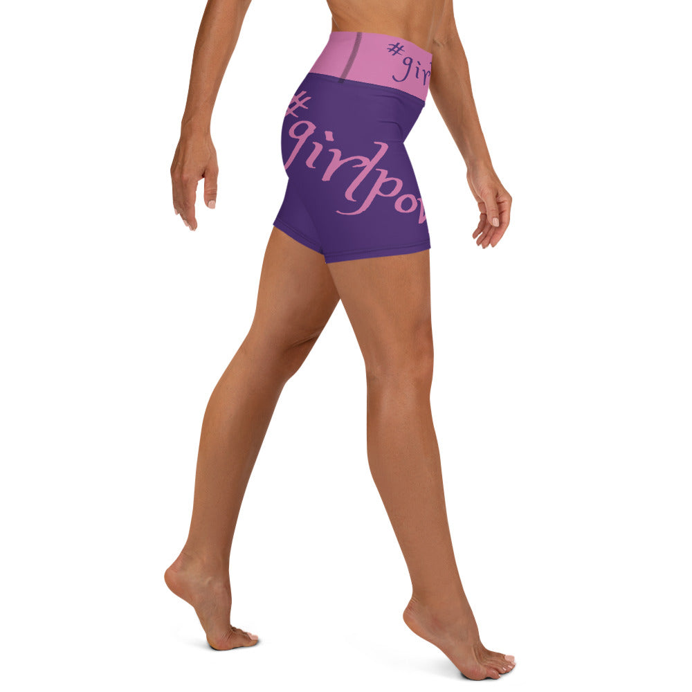 Yoga Shorts. High Waist Gym Shorts. #girlpower Workout Shorts. WickedYo.